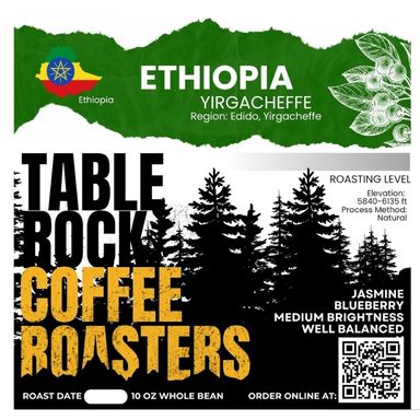 ETHIOPIA Yirgacheffe |   Light Roast Coffee 10oz Bag