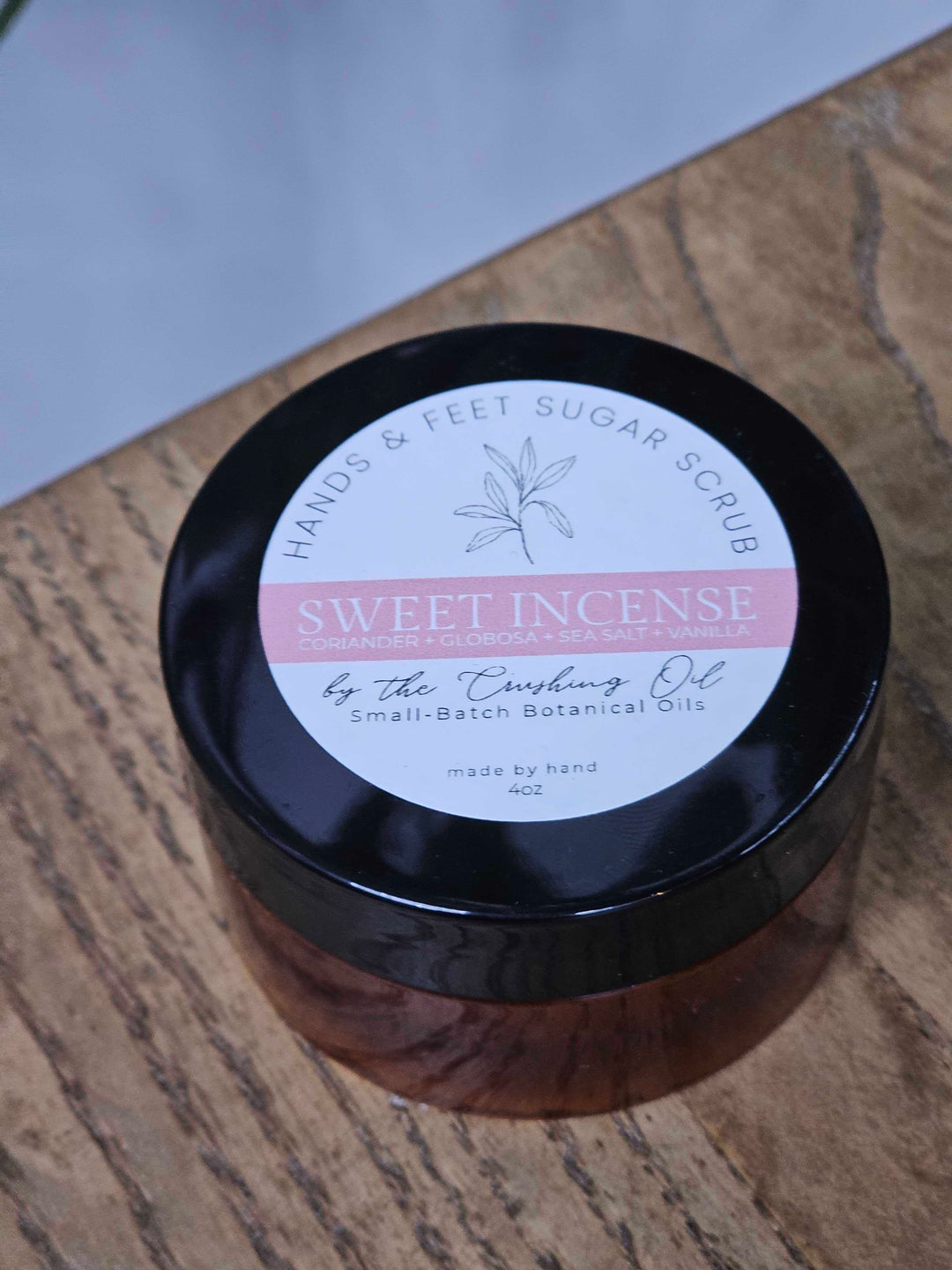 Sweet Incense  |   Hands & Feet Sugar Scrub (Coriander + Globosa + Sea Salt + Vanilla)