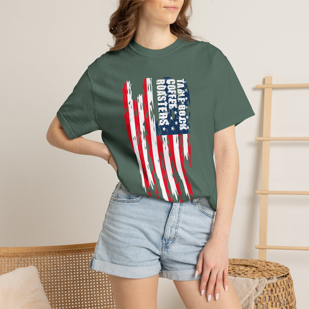 T-Shirt — Take Back Coffee Roasters American Flag Graphic