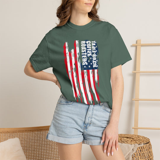 T-Shirt — Take Back Coffee Roasters American Flag Graphic