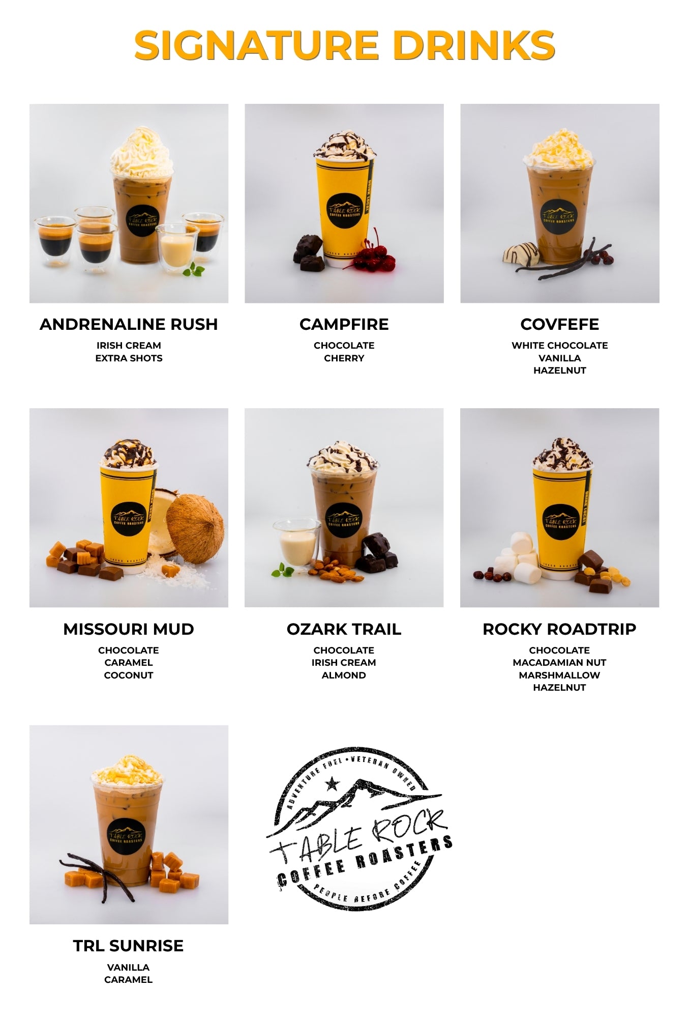 Café Menu – Table Rock Coffee Roasters
