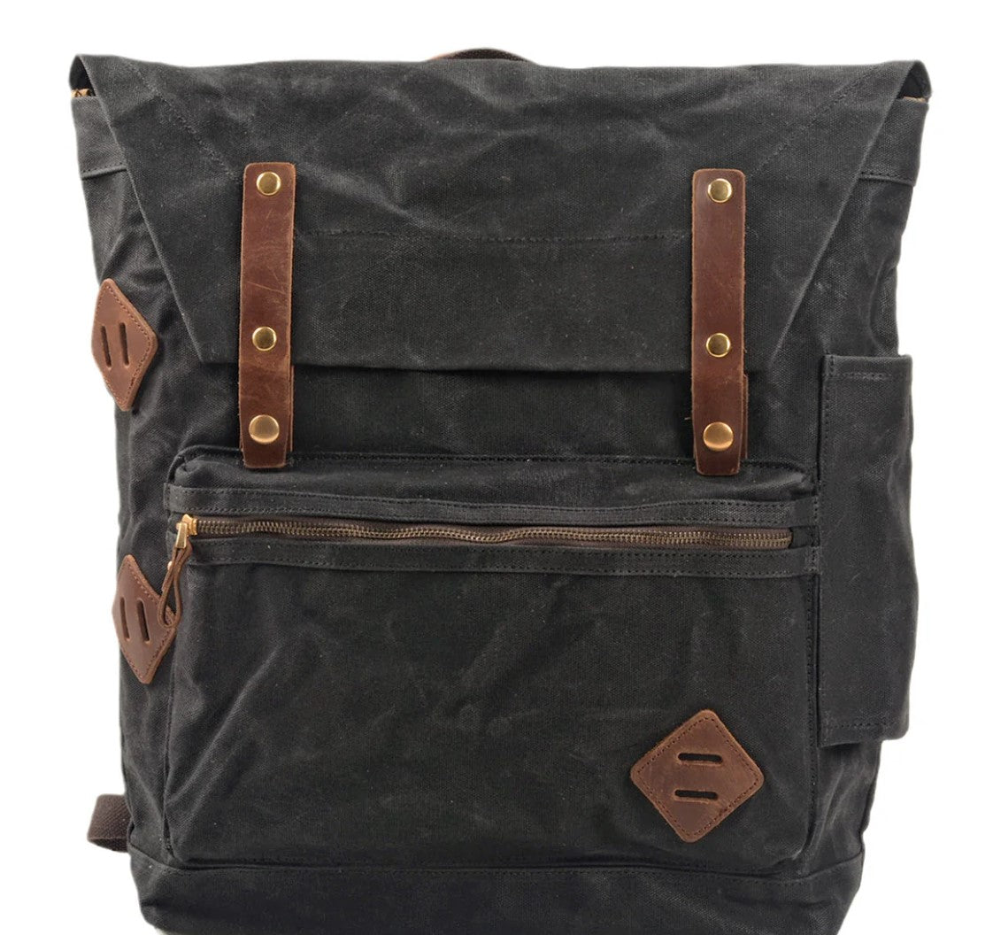 canvas leather backpack ebay Modoker Waxed Laptop for Travel, Men & Women,Brown Khaki) each of them just as smart as stylish as youd expect from a bag of this quality Canvas Backpack - Canvas Leather